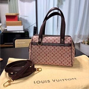 Louis Vuitton Mini Lin Signature Josephine PM Cherry w/ original crossbody strap